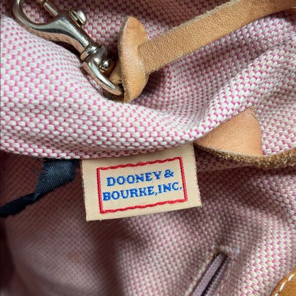 Vintage Dooney & Bourke Crossword Doodle Monogram Coated Canvas Bucket Bag - Picture 10 of 11